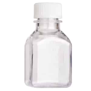 CellTreat Media Bottle, PETG, Square, 60mL, Sterile