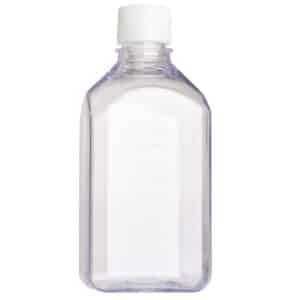 Media Bottle, Square, PETG, 1000 mL, Tamper Evident, Bulk, Sterile, CELLTREAT