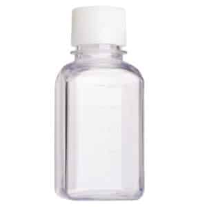 Media Bottle, Square, PETG, 250 mL, Tamper Evident, Bulk, Sterile, CELLTREAT