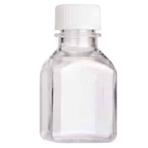 Media Bottle, Square, PETG, 60 mL, Tamper Evident, Bulk, Sterile, CELLTREAT