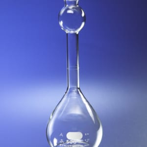 PYREX® Class A Mixing Volumetric Flask with Glass Standard Taper Stopper