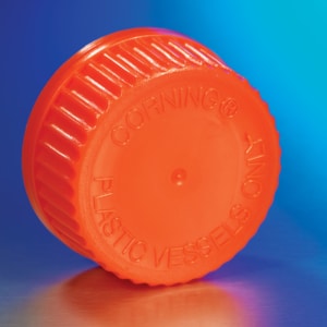 Corning Polyethylene GL45 Solid Cap for Disposable Spinner Flasks