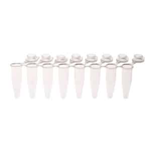 Tubes, 8-Strip, 0.2mL, Attached Flat Caps, CellTreat