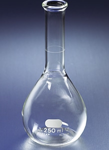 PYREX® Phosphoric Acid Volumetric Flasks, Wide Neck, Tooled Rim