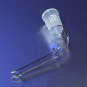 PYREX 105deg Angled Tube Adapter with Single 24/40 Standard Taper Joint