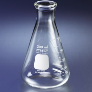 PYREX® Narrow Mouth Erlenmeyer Flasks with Heavy Duty Rim