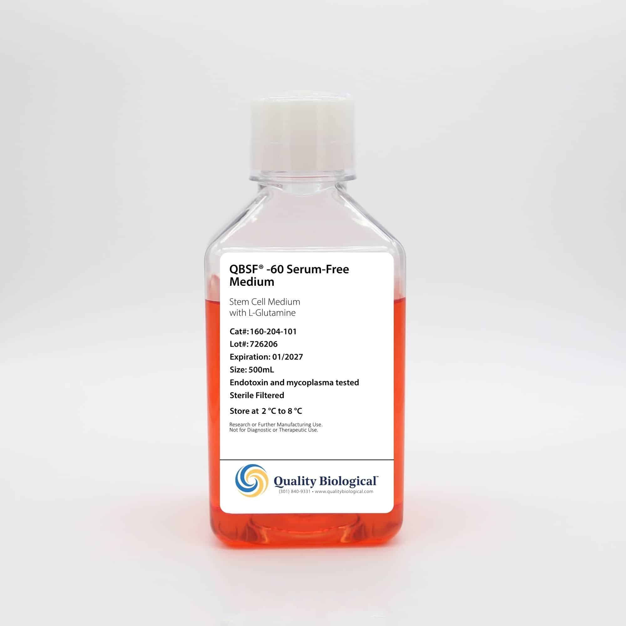 QBSF-60® Serum Free Medium - Stem Cell Medium with L-Glutamine
