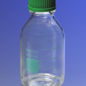 PYREXPLUS® PVC-Coated Round Media Storage Bottles, with GL45 Screw Cap