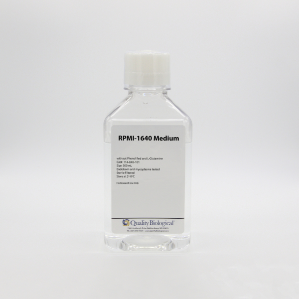 RPMI-1640 Medium without Phenol Red and L-Glutamine