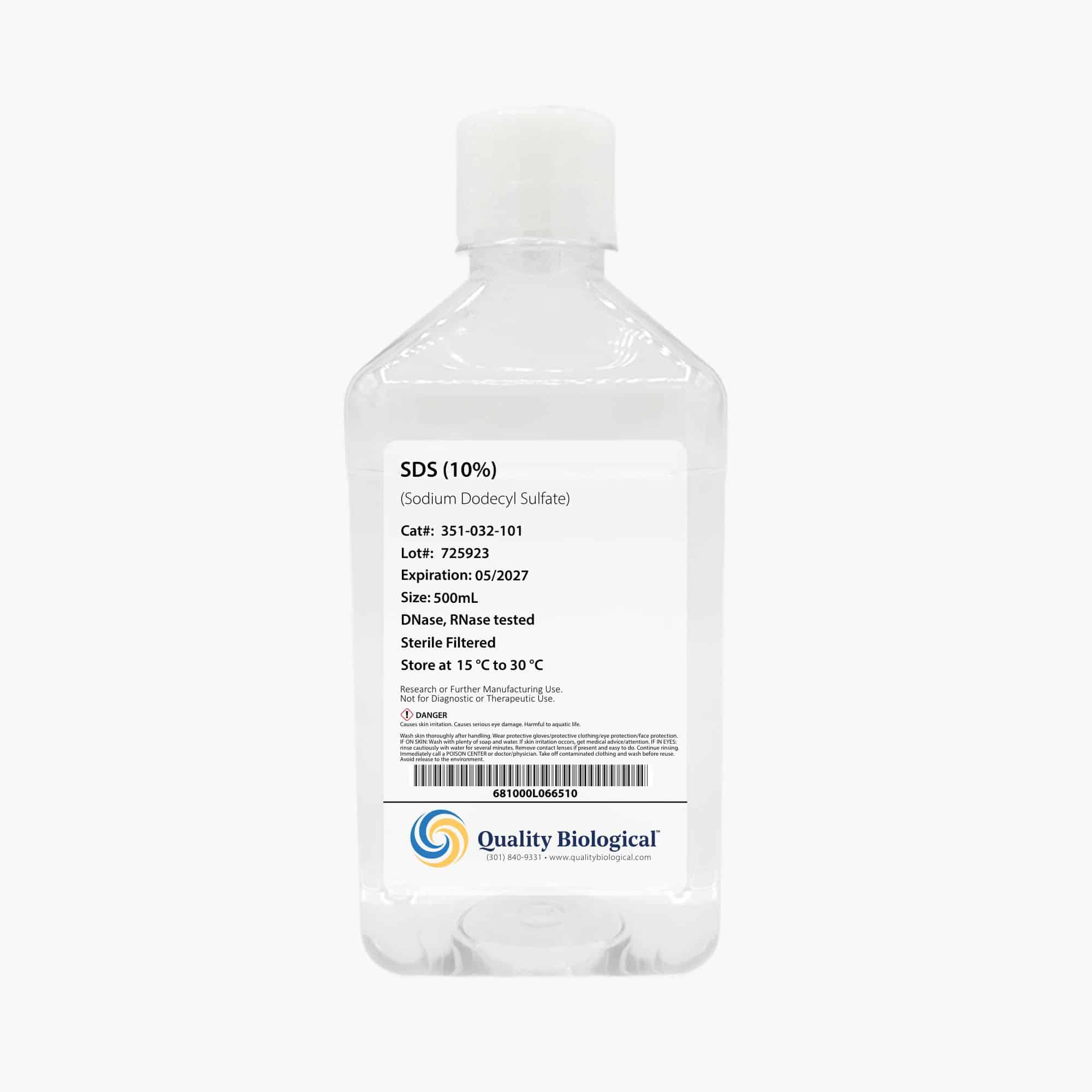 SDS (10), 500mL Quality Biological