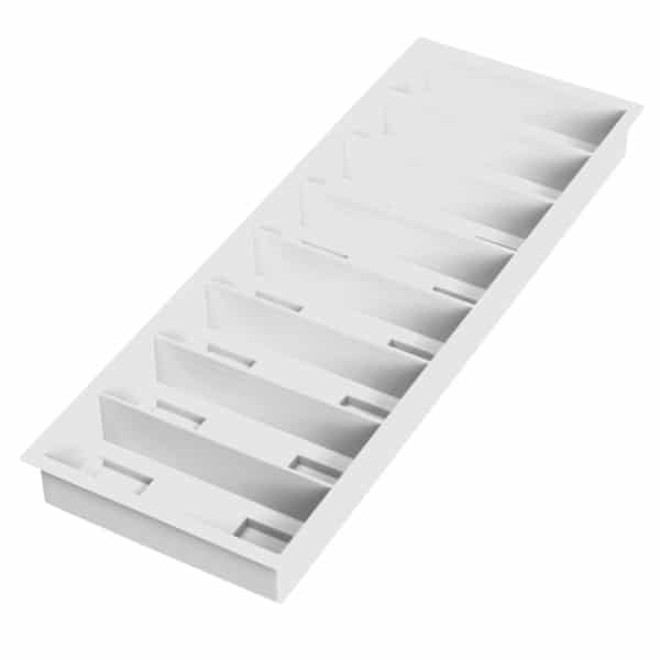 CELLTREAT Slide Tray, 8-Place, White