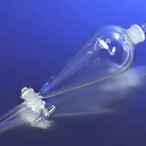 PYREX® Squibb Pear-shaped Separatory Funnels, Glass Standard Stopcock