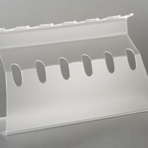 Universal linear stand for six pipettors, transparent (six single-channel, maximum of three 8-channel or 12-channel pipettors)