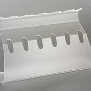 Universal linear stand for six pipettors, transparent (six single-channel, maximum of three 8-channel or 12-channel pipettors)