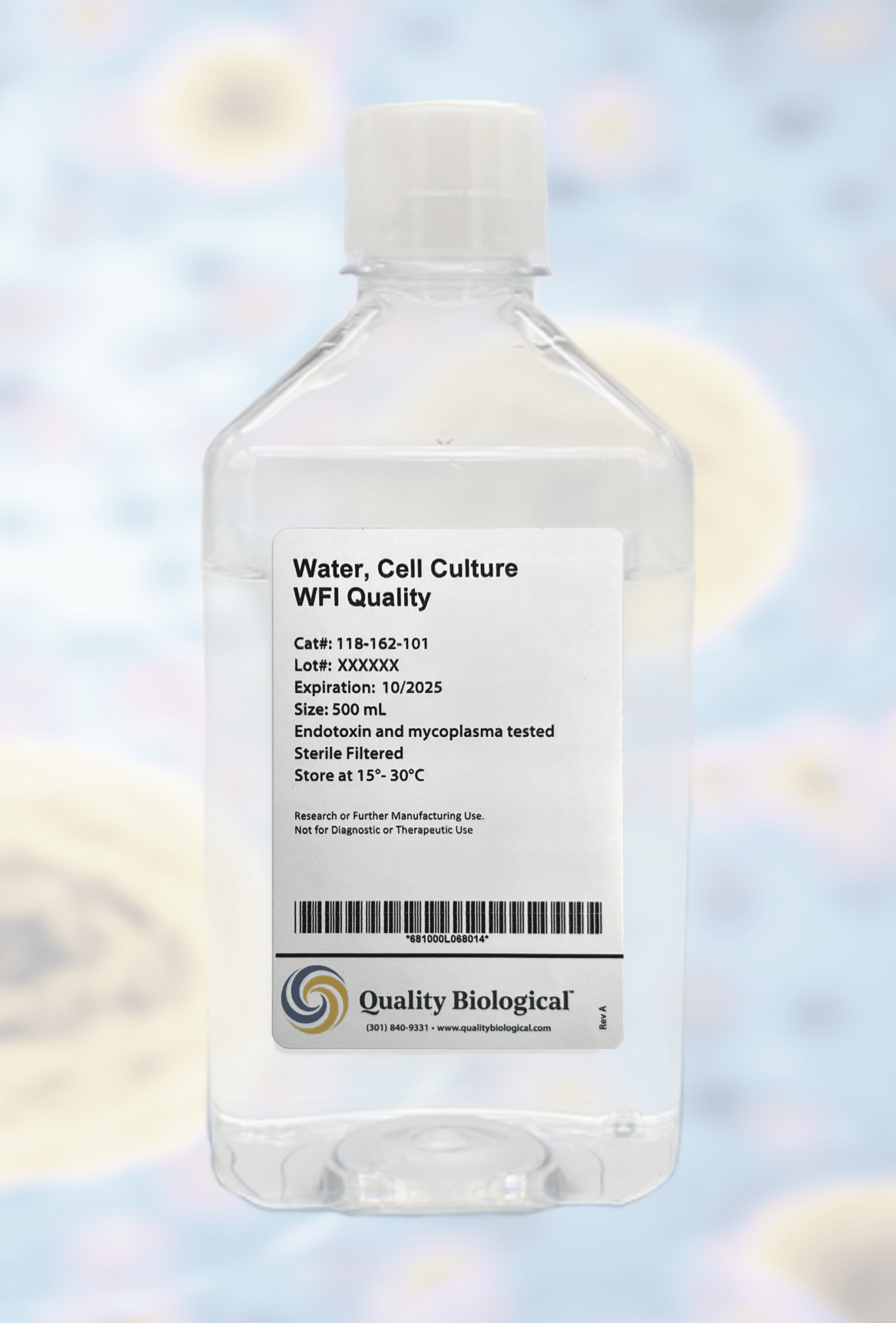 Water, Cell Culture, WFI Quality 118-162